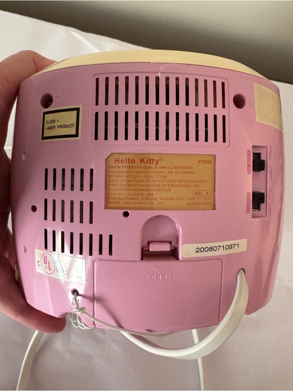 HELLO KITTY CD / Alarm Clock / Radio Player from 2008 - Picture 5 of 8